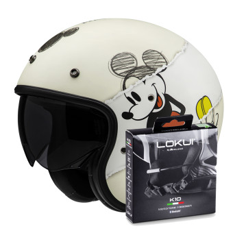 Jet HJC V31 Disney Mickey Sketch MC1SF + Kit Bluetooth Lokui K10