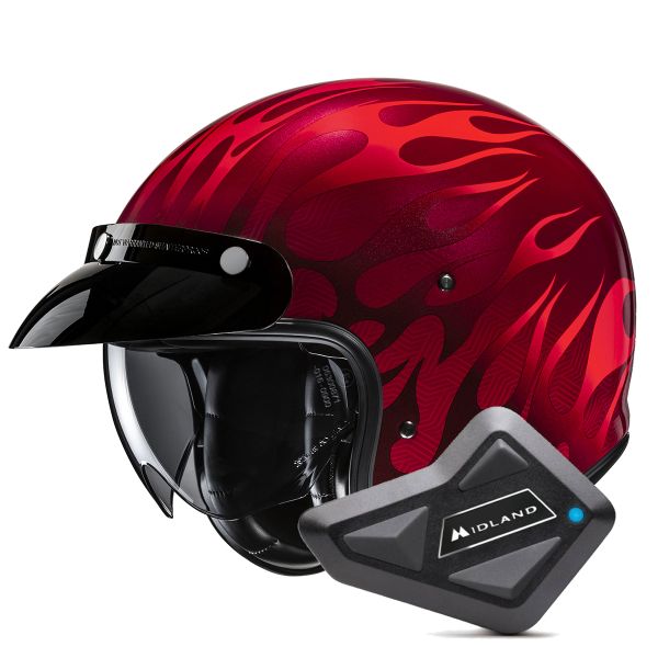 Jet HJC V31 Firo MC1 + Kit Bluetooth BT Mini