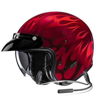 Casque Jet HJC V31 Firo MC1 + Kit Bluetooth Lokui K10 Casque Jet HJC V31 Firo MC1 + Kit Bluetooth Lokui K10