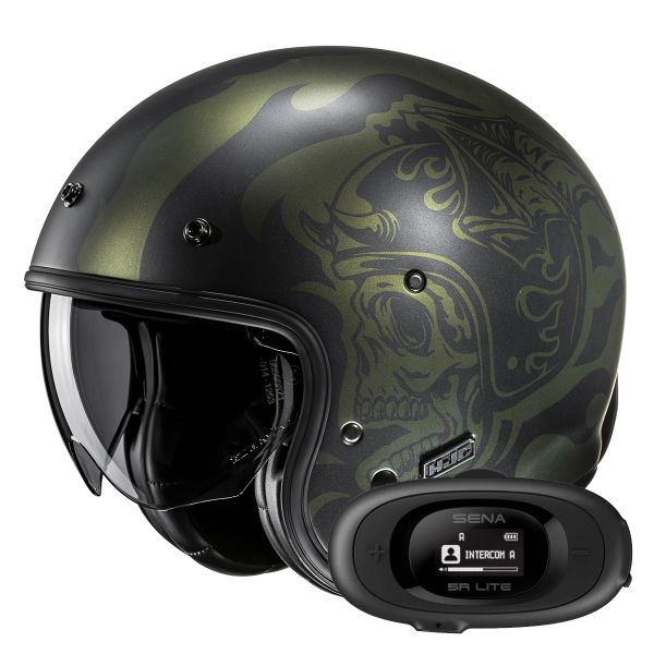 Jet HJC V31 Flame MC4SF + Kit bluetooth 5R Lite Jet HJC V31 Flame MC4SF + Kit bluetooth 5R Lite