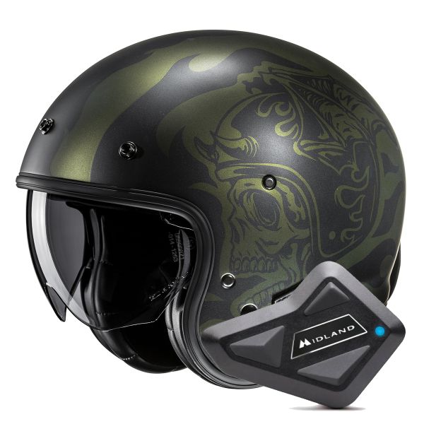 Jet HJC V31 Flame MC4SF + Kit Bluetooth BT Mini Jet HJC V31 Flame MC4SF + Kit Bluetooth BT Mini