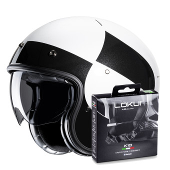 Jet HJC V31 Kuz MC5 + Kit Bluetooth Lokui K10