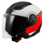 Casque Jet LS2 Airflow II Cover Matt White Red OF616