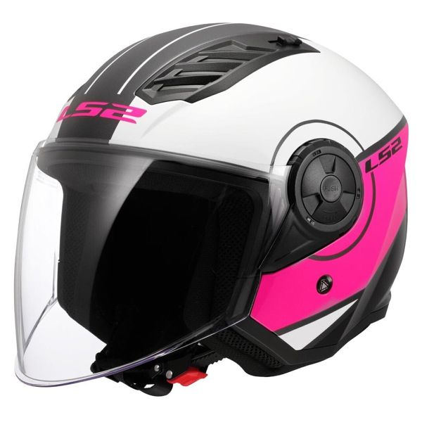 Jet LS2 Airflow II Cover White Pink OF616 Jet LS2 Airflow II Cover White Pink OF616