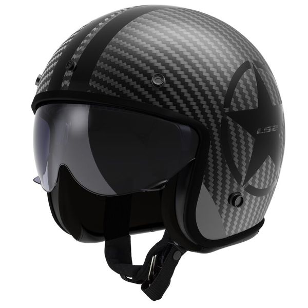 Jet LS2 Bob II Carbon Star Black OF601