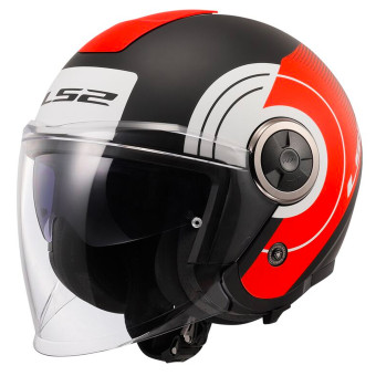 Casque Jet LS2 Classy Disko Black Red White OF620 Casque Jet LS2 Classy Disko Black Red White OF620