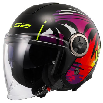 Casque Jet LS2 Classy Palm Black OF620 Casque Jet LS2 Classy Palm Black OF620
