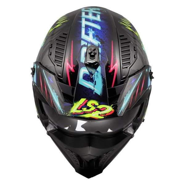 LS2 Drifter Rayz Black Blue OF603