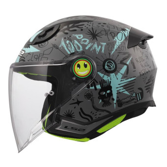 LS2 Funny II Scribble Grey Blue OF622