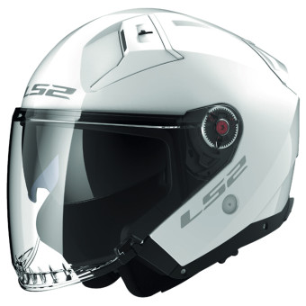 LS2 Infinity II Gloss White OF603 + Kit Bluetooth Lokui K30