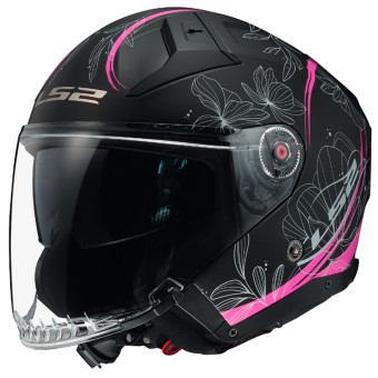 LS2 Infinity II Lotus Matt Pink OF603 + Kit Bluetooth 4X Cardo