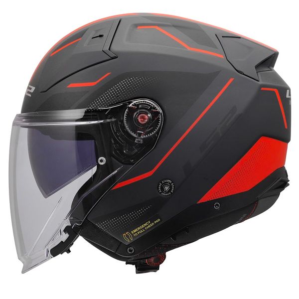 LS2 Infinity II Veyron Black Grey Red OF603