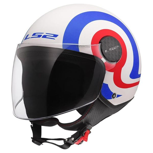 Jet LS2 Sphere Lux II Urby White Blue Red OF558 Jet LS2 Sphere Lux II Urby White Blue Red OF558