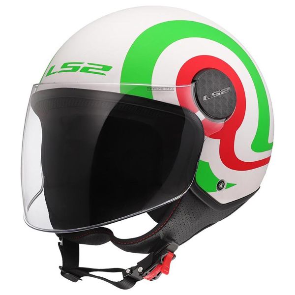 Jet LS2 Sphere Lux II Urby White Green Red OF558 Jet LS2 Sphere Lux II Urby White Green Red OF558