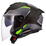 Casque Jet LS2 Verso II Air Black H-Vis Yellow OF618