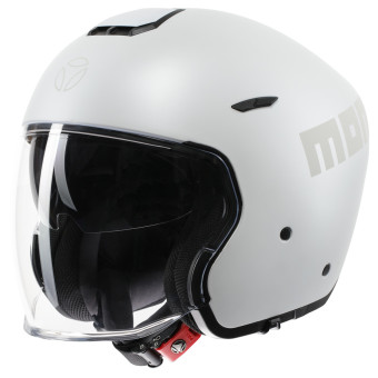Casque Jet Momo Design Aero Matt Pearl White Grey