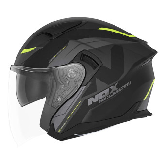 NOX N130 Klint Matt Black Neon Yellow + Kit Bluetooth BT Mini