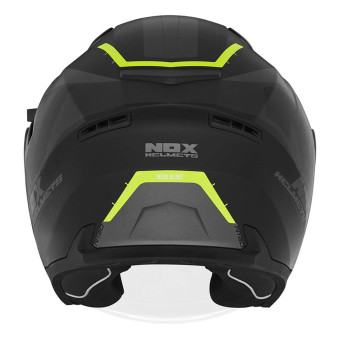 NOX N130 Klint Matt Black Neon Yellow + Kit Bluetooth BT Mini