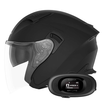 Jet NOX N130 Matt Black + Kit bluetooth 5R Lite Solo