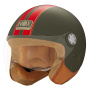 Casque Jet NOX N210 Evo Matt Khaki Red Line