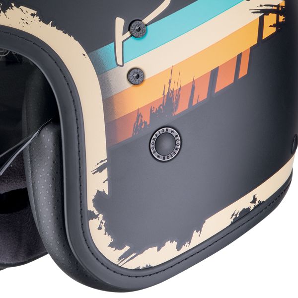 Scorpion Belfast Evo Adonis Matt Black Beige + Bluetooth Kit Exo-Com Link-1