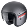 Casque Jet Scorpion Belfast Evo Adonis Silber Mat Red