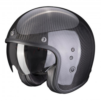 Scorpion Belfast Evo Carbon Black + Bluetooth-Kit Exo-Com Link-1C