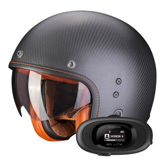 Jet Scorpion Belfast Evo Carbon Matt Black + Kit bluetooth 5R Lite