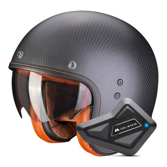 Jet Scorpion Belfast Evo Carbon Matt Black + Kit Bluetooth BT Mini
