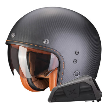 Jet Scorpion Belfast Evo Carbon Matt Black + Bluetooth Kit Exo-Com Link-1