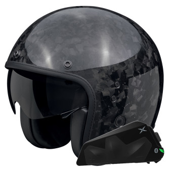 Jet Scorpion Belfast Evo Carbon Onyx Black + Bluetooth Kit Exo-Com Link-1C