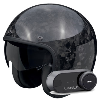 Jet Scorpion Belfast Evo Carbon Onyx Black + Kit Bluetooth Lokui K30