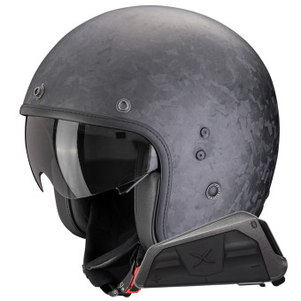 Jet Scorpion Belfast Evo Carbon Onyx Matt Black + Bluetooth Kit Exo-Com Link-1
