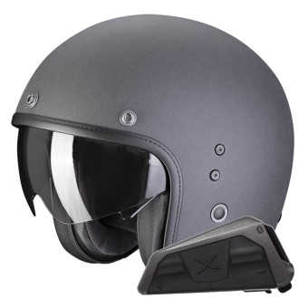 Jet Scorpion Belfast Evo Graphite Grey + Bluetooth Kit Exo-Com Link-1