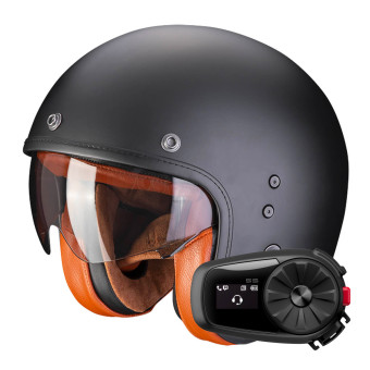 Jet Scorpion Belfast Evo Luxe Matt Black + Kit Bluetooth 5S Solo