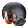 Casque Jet Scorpion Belfast Evo Luxe Matt Black + Kit Bluetooth BT Mini