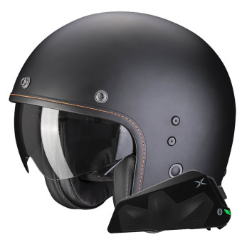 Jet Scorpion Belfast Evo Matt Black + Bluetooth Kit Exo-Com Link-1C
