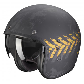 Scorpion Belfast Evo Nevada Matt Black Gold + Kit bluetooth 5R Lite