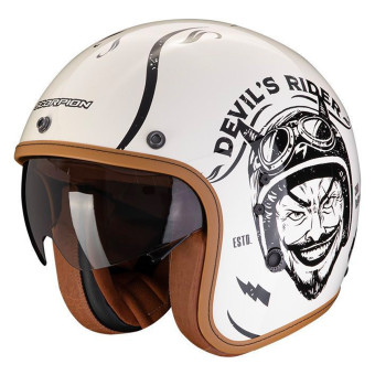 Scorpion Belfast Evo Romeo Cream Black + Kit Bluetooth BT Mini