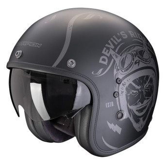 Scorpion Belfast Evo Romeo Matt Black Silver + Kit Bluetooth Lokui K30