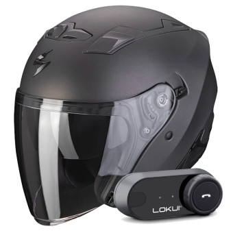 Jet Scorpion Exo 230 Anthracite Matt + Kit Bluetooth Lokui K30