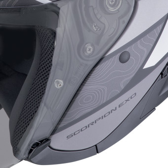 Scorpion Exo 230 Band Matt Black Silver + Kit Bluetooth BT Mini