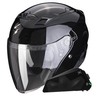 Jet Scorpion Exo 230 Black + Bluetooth-Kit Exo-Com Link-1C