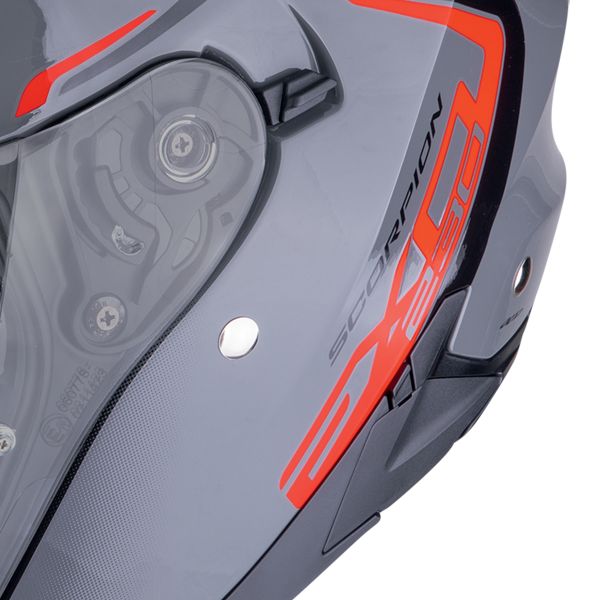 Scorpion Exo 230 Cit-E Grey Red + Bluetooth-Kit Exo-Com Link-1C