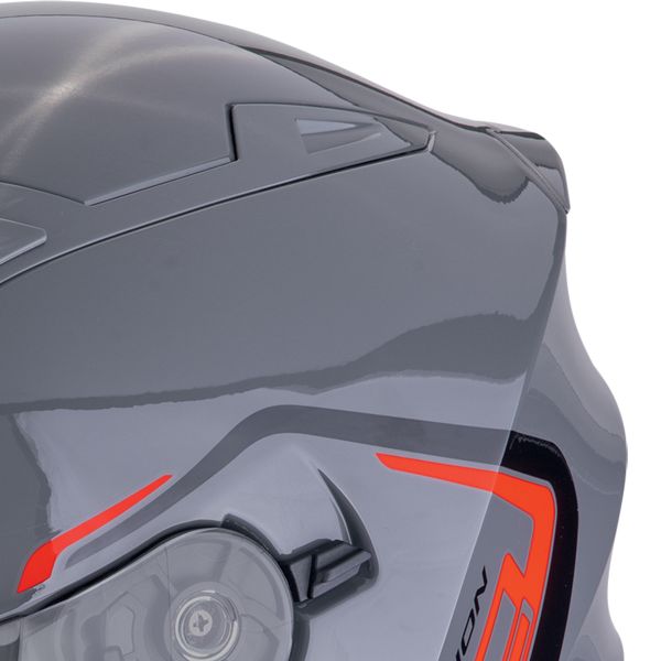 Scorpion Exo 230 Cit-E Grey Red + Bluetooth-Kit Exo-Com Link-1C