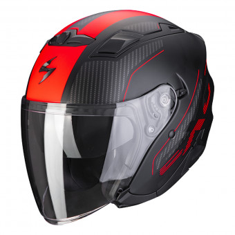 Scorpion Exo 230 Condor Matt Black Red + Kit Bluetooth 5S Solo