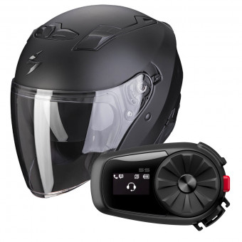 Jet Scorpion Exo 230 Matt Black + Kit Bluetooth 5S Solo