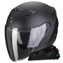 Casque Jet Scorpion Exo 230 Matt Black + Bluetooth-Kit Exo-Com Link-1C