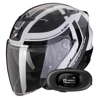 Jet Scorpion Exo 230 Pul Grey Black + Kit bluetooth 5R Lite Solo