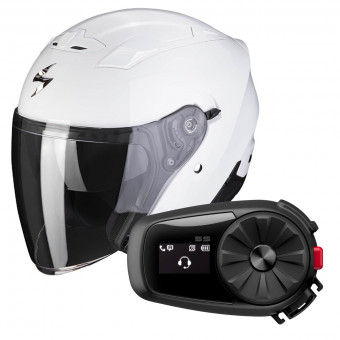 Jet Scorpion Exo 230 White + Kit Bluetooth 5S Solo